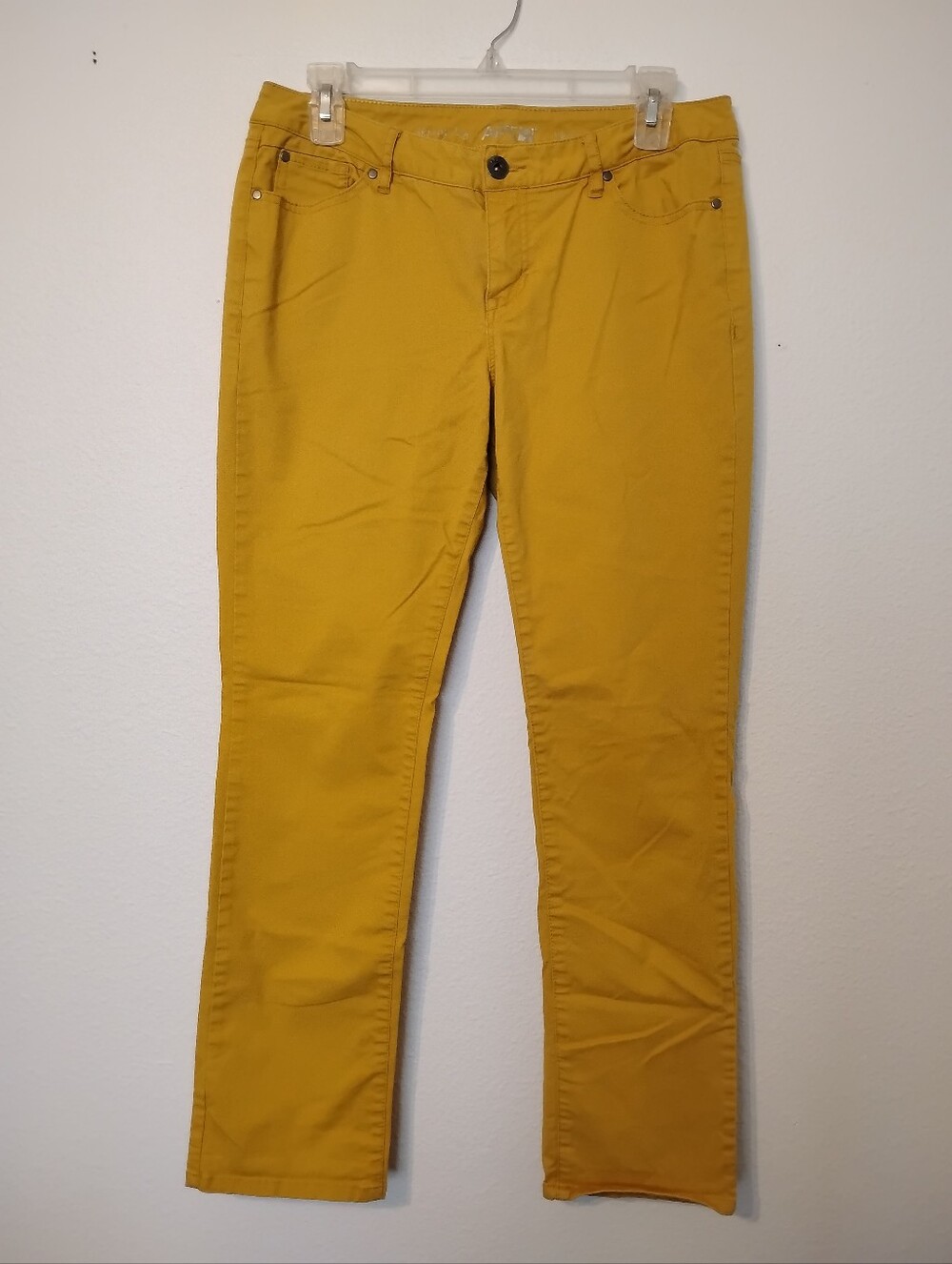 APT 9 Skinny Leg Modern Fit Yellow Pants
